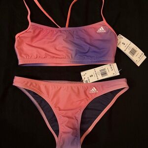 New with tags, Adidas ombre pink/purple bikini, small
